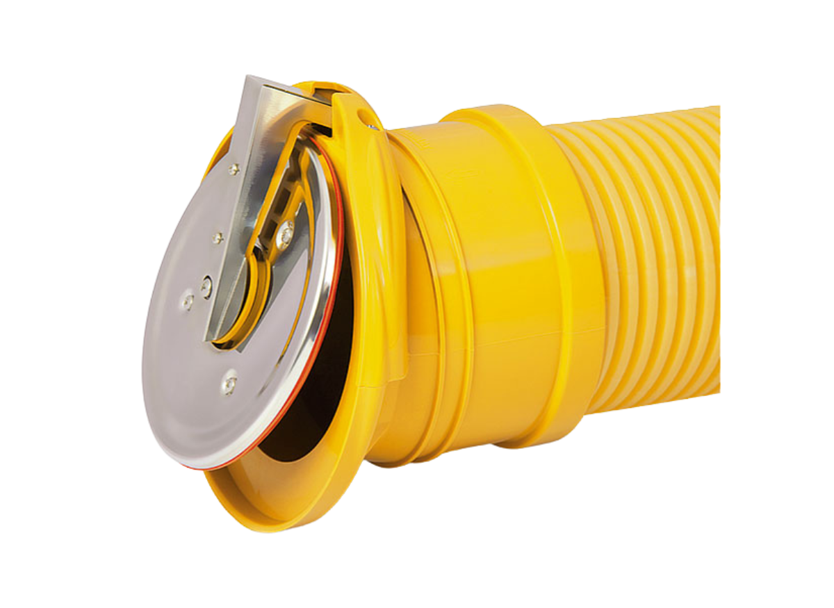 Pendelklappe für Drainage Rohr